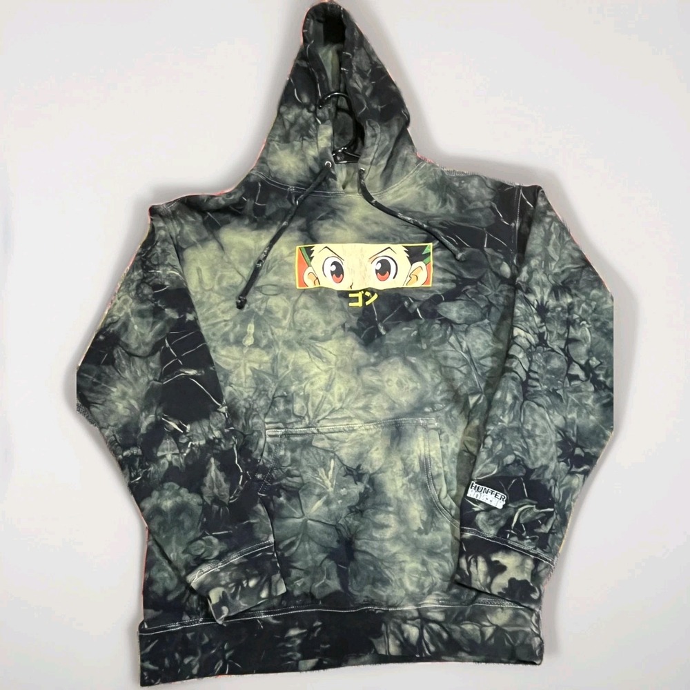 Hunter x Hunter Hoodie Pullover Adult  Green Tie Dye Gon Eye Anime sz Medium
